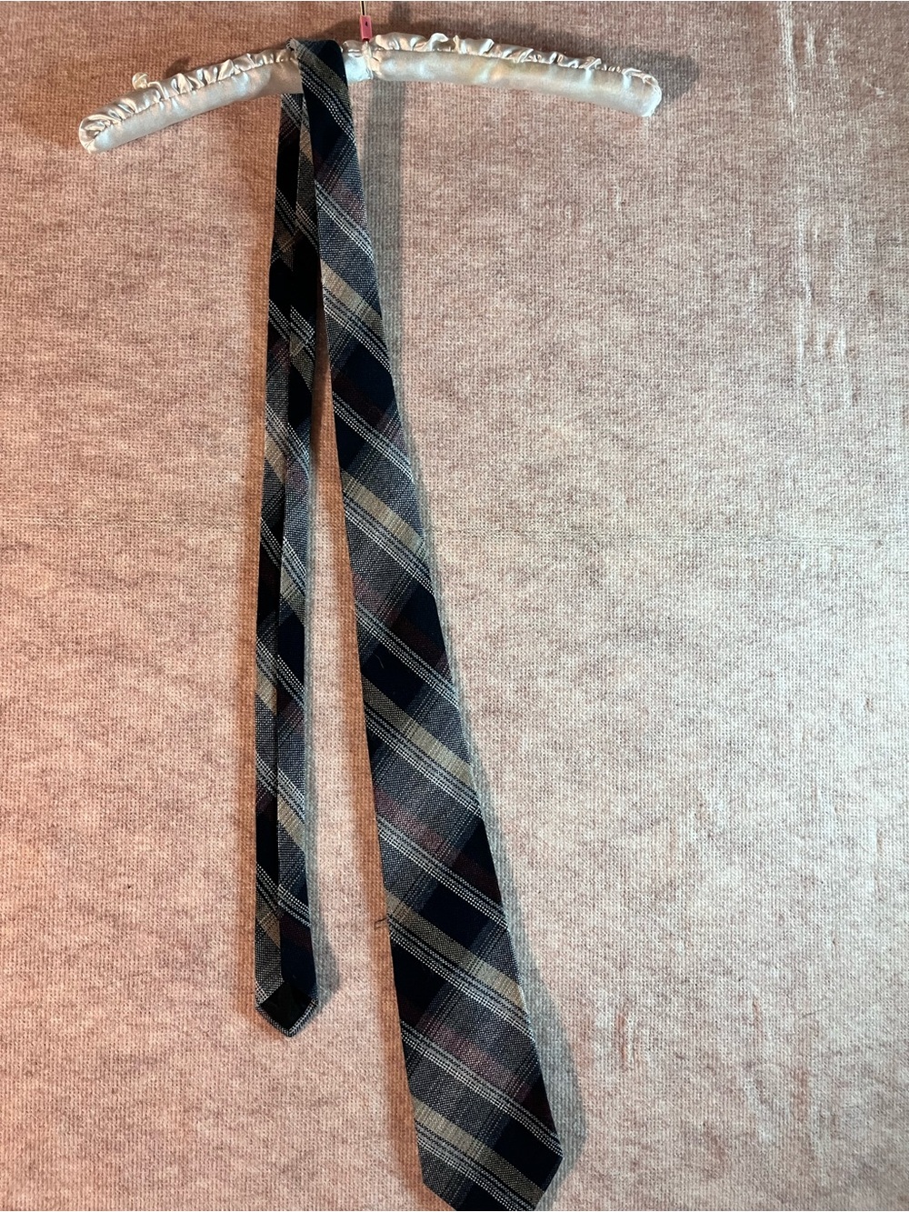 Wembley Black and Gray Plaid Men's Tie